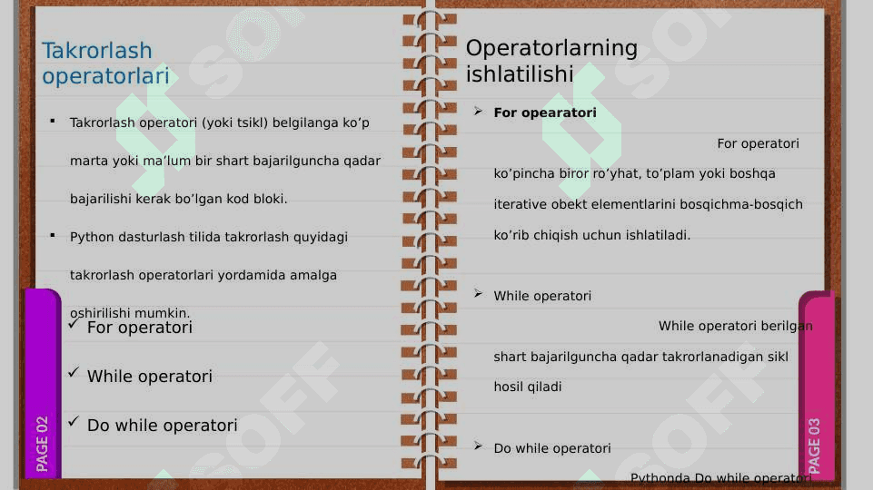 Python dasturlash tilida takrorlash operatorlari bilan ishlash 3
