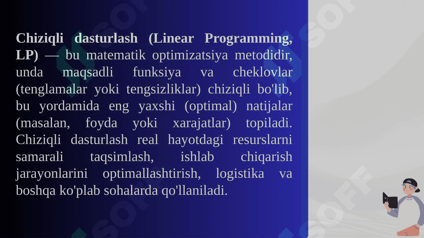Python dasturlash tilida chiziqli dasturlash jarayonlarini o’quvchilarga hayotiy misollar bilan tushuntirish 2