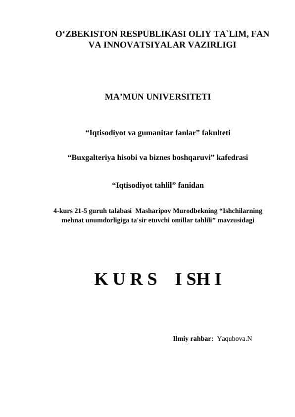 Kurs ishi