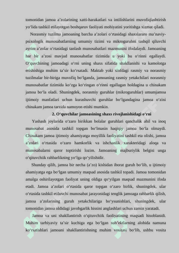 O‘quvchilar jamoasi – pedagogik jarayonning asosiy shakli. 4