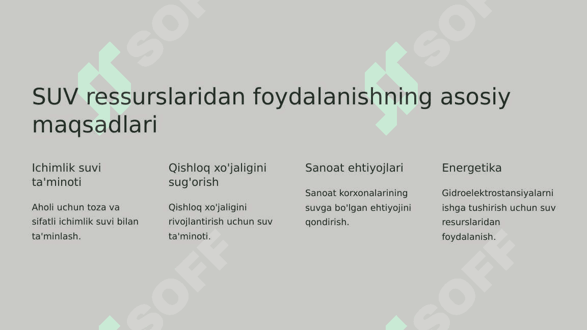 SUV omillarining ahamiyati va uning  funksional darajasi 2