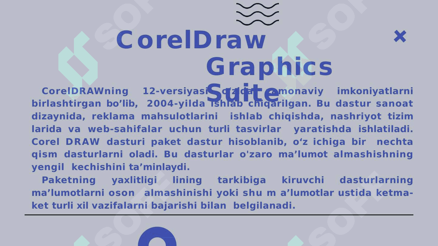 Corel Draw Suite Graphics X5 versiyaning dasturiy taʼminoti 7