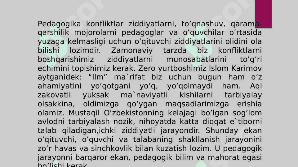 Pеdаgоgik kоnfliktning yеchimi vа uni bоshqаrish tеxnolоgiyasi 2