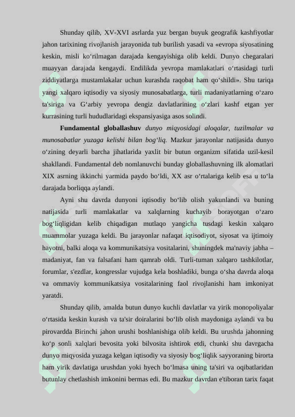 Global muammolarning me’zonlari va darajalari 5