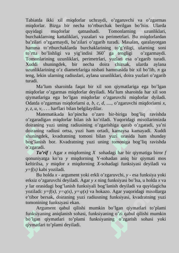 Funksiyalar ustida arifmetik amallar 2