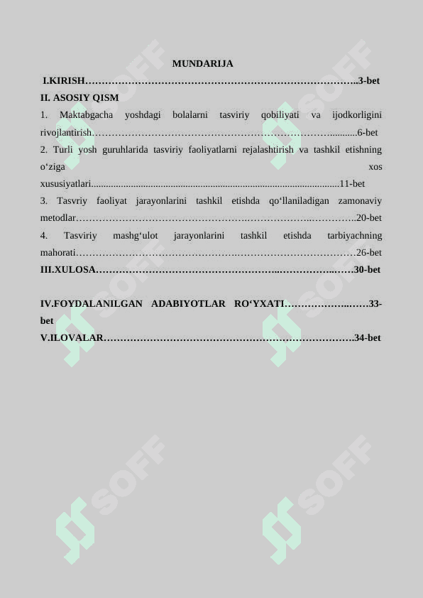 TURLI YOSHDAGI BOLALAR GURUHIDA TASVIRIY FAOLIYATNI TASHKIL ETISH 2
