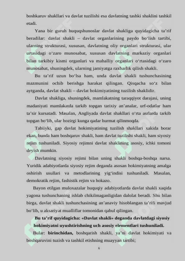 DAVLATNING TUZILISH SHAKLLARI 6