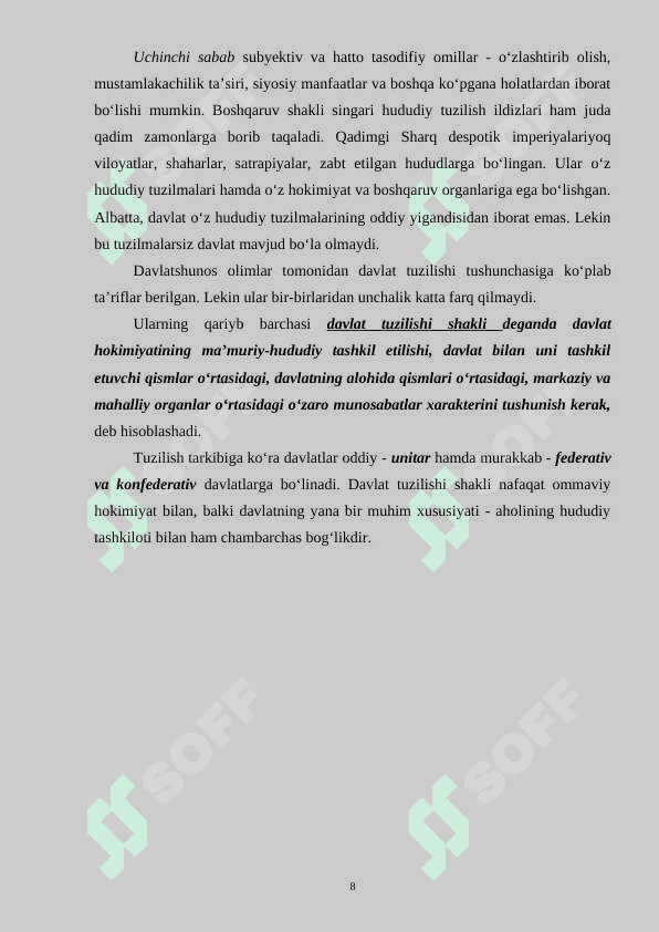 DAVLATNING TUZILISH SHAKLLARI 8