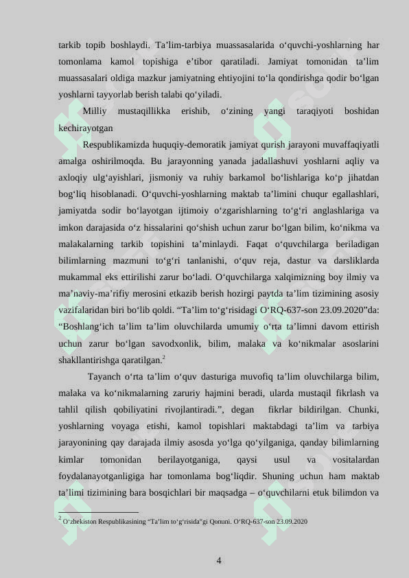 O‘quvchilarni tarbiyalashda rivoyat va hadislardan foydalanish 4