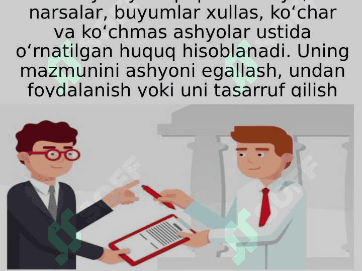 XALQARO XUSUSIY HUQUQDA ASHYOVIY HUQUQ TUSHUNCHASI 3