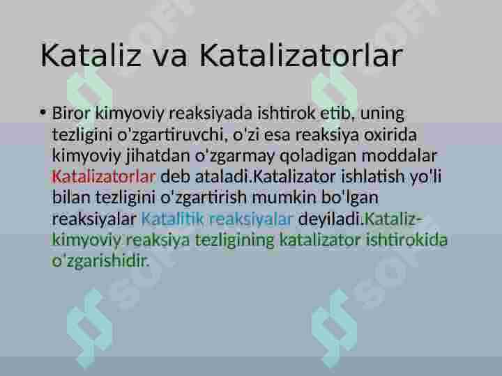 KATALIZ NAZARIYALARI 3