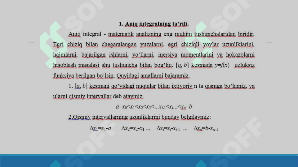 Aniq intеgral va uning xossalari 3