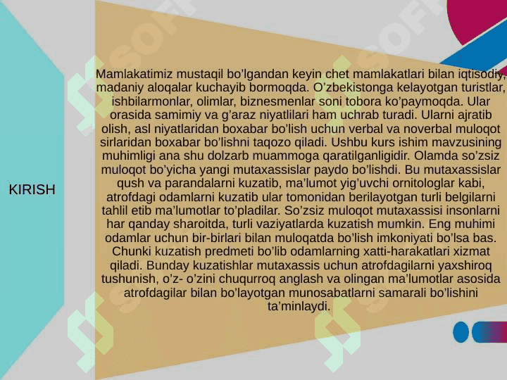 EMOTSIYANING NAMOYON BO’LISHI. EMOTSIYA VA UNING TABIATINI YORITISH 3