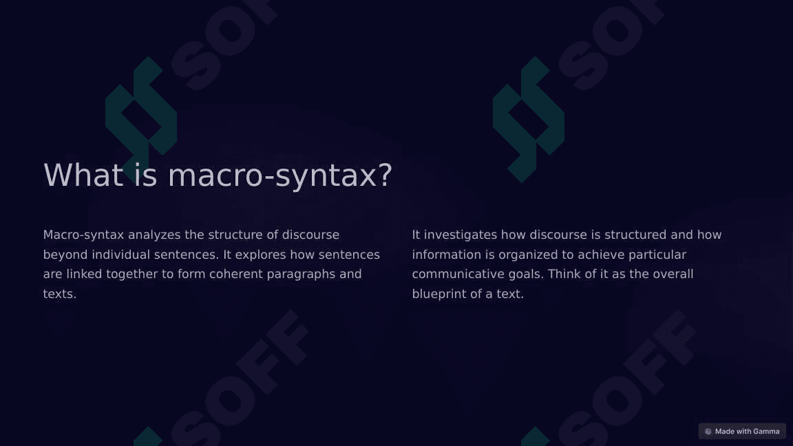 Syntax: Micro and Macro 3