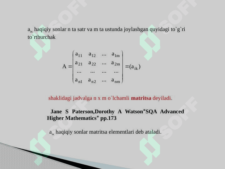 Matritsa va ular ustida amallar 3