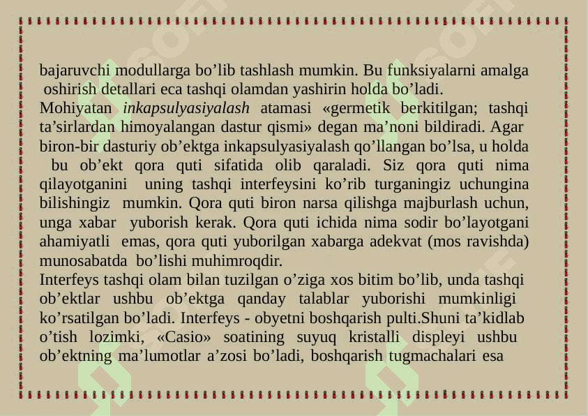 Inkapsulyasiya tushunchasi. 4