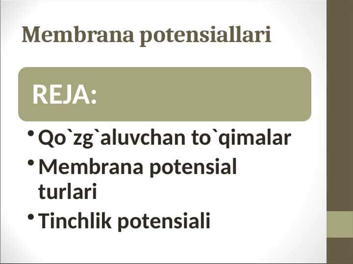 Membrana potensiallari 1