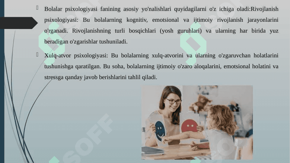 BOLALAR PSIXOLOGIYASI VA PSIXODIAGNOSTIKASI O'QUV FANI SIFATIDA 4