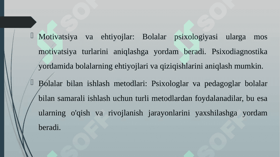 BOLALAR PSIXOLOGIYASI VA PSIXODIAGNOSTIKASI O'QUV FANI SIFATIDA 5