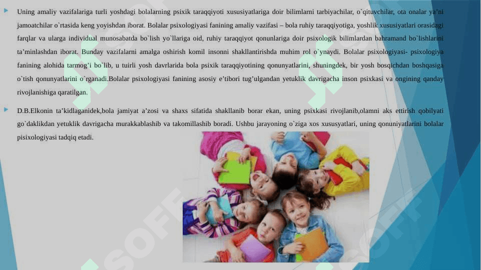 BOLALAR PSIXOLOGIYASI VA PSIXODIAGNOSTIKASI O'QUV FANI SIFATIDA 2 5
