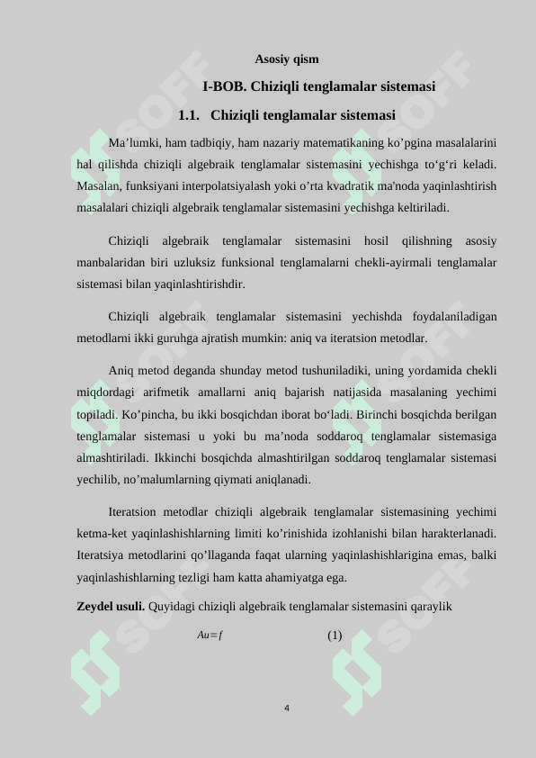 Chats ning iteratsion usullari. Yakobi usuli 4