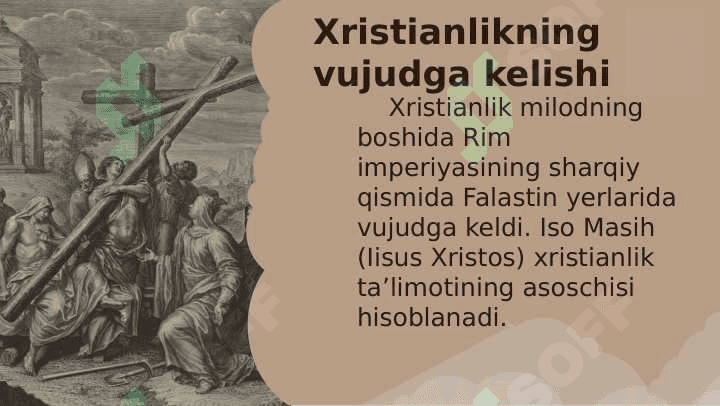 Jaxon dinlari. Xristianlik 4