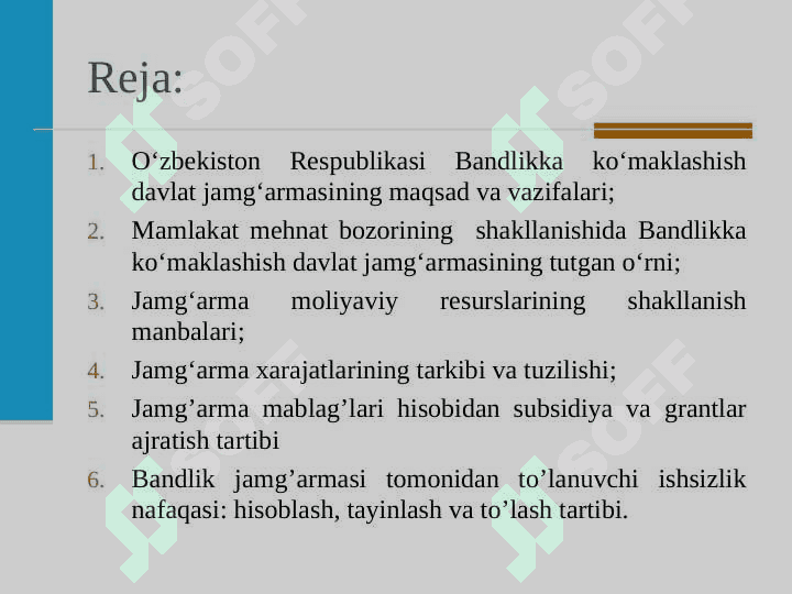 BANDLIKKA KO‘MAKLASHISH DAVLAT JAMG‘ARMASI 2