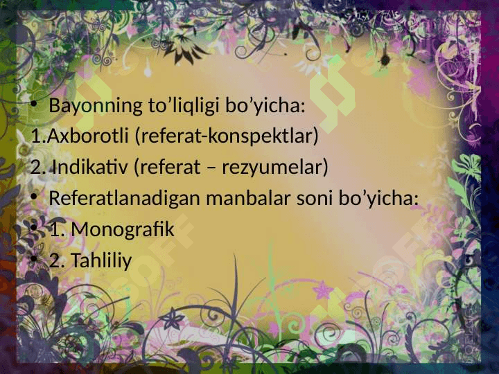 Referat. Referat turlari 6