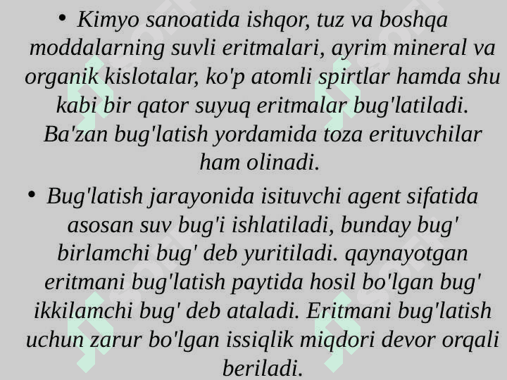 Bug'lanish jarayonlari 3
