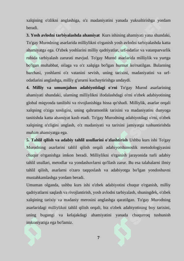 Tog‘ay Murod asarlarida milliylik 6