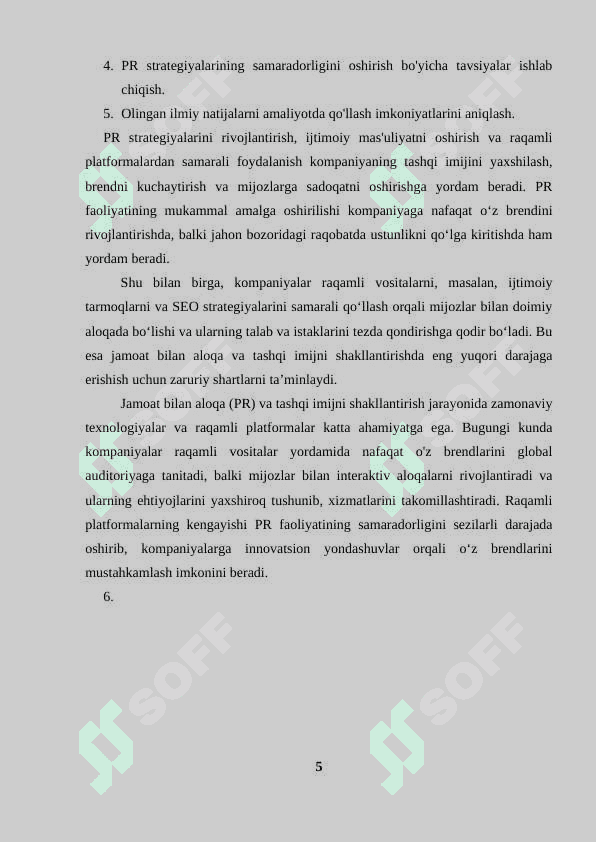 Jamoat bilan aloqa yordamida korxonaning tashqi imijini shakllantirish. 4