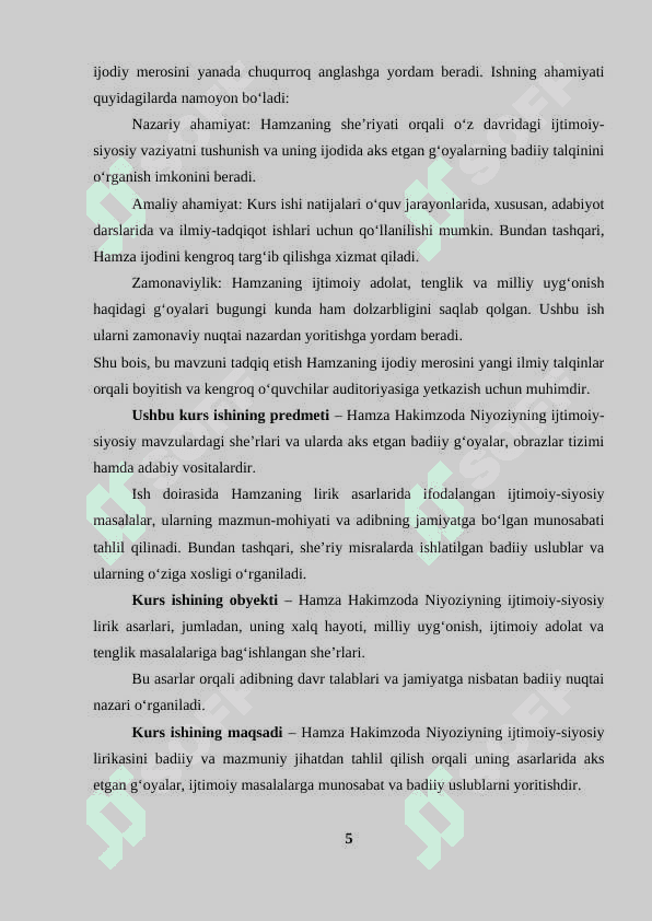 Hamzaning ijtimoiy-siyosiy lirikasi 4