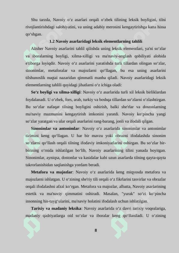 Alisher Navoiy asarlari va hozirgi oʻzbek shevalari leksikasi 7