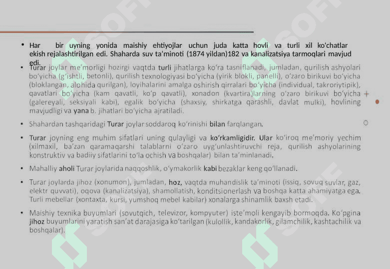 XIX-XX asrlarda an'anaviy turar uy-joylar konstruksiyalari 6