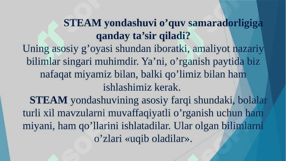 STEAM TEXNOLOGIYASI VA UNI O‘QITISH METODIKASI FANINING MAZMUNI 6