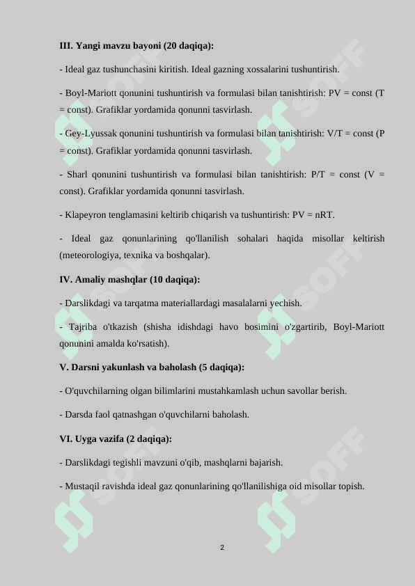 Ideal Gaz Qonunlari. dars ishlanma.docx 2