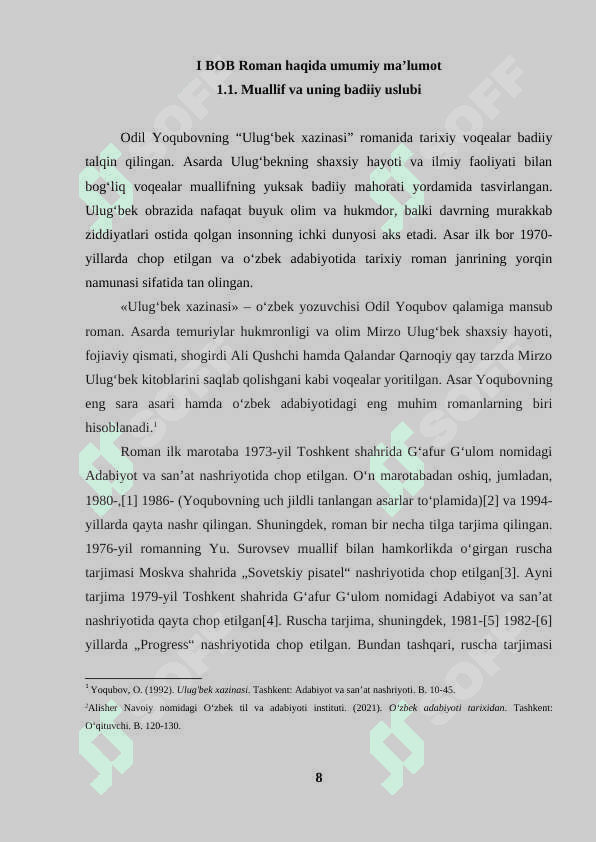 «Ulug'bek xazinasi» ramanidan davr va shaxs fojiasi talqini 7