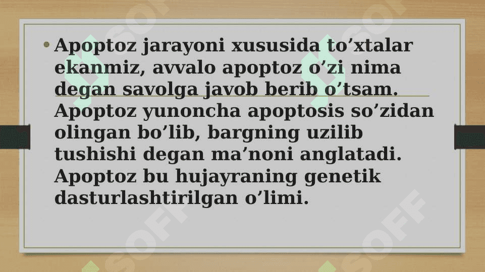 Apoptoz haqida 3