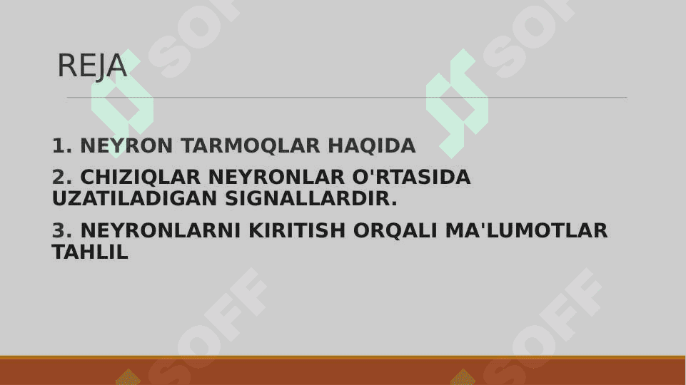 NEYRON TARMOQLAR KO'P O'LCHOVLI MA'LUMOTLARNI TAHLIL QILISH UCHUN ZAMONAVIY VOSITA SIFATIDA. 2
