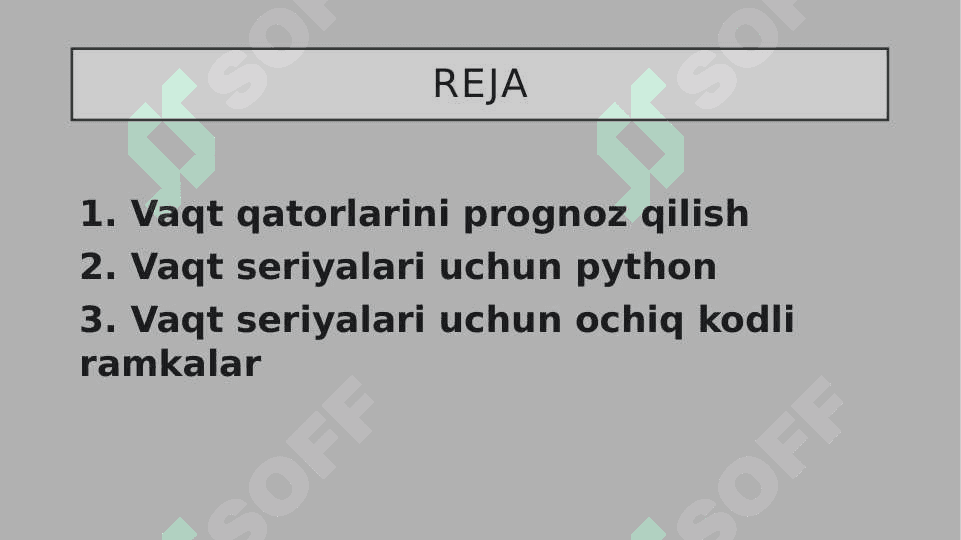 VAQT SERIYALARINI TAHLIL QILISH ASOSIDA MODELLASHTIRISH VA PROGNOZLASH 2