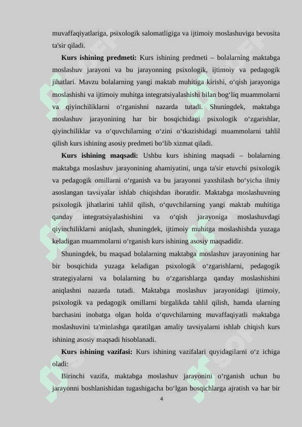 Bolaning maktabga moslashuvining ahamiyati 4