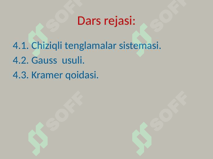 Сhiziqli tеnglamalar sistеmasi. Kramеr qoidasi. Gauss usuli 2
