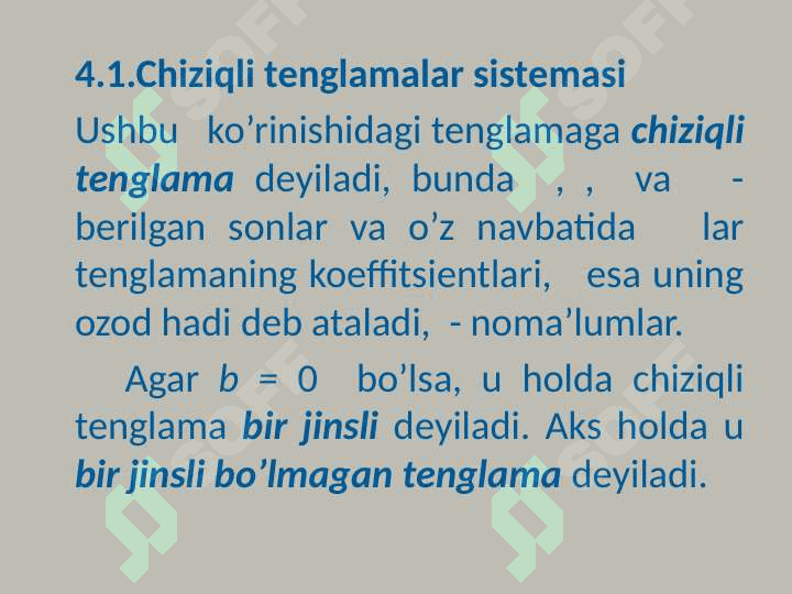 Сhiziqli tеnglamalar sistеmasi. Kramеr qoidasi. Gauss usuli 3