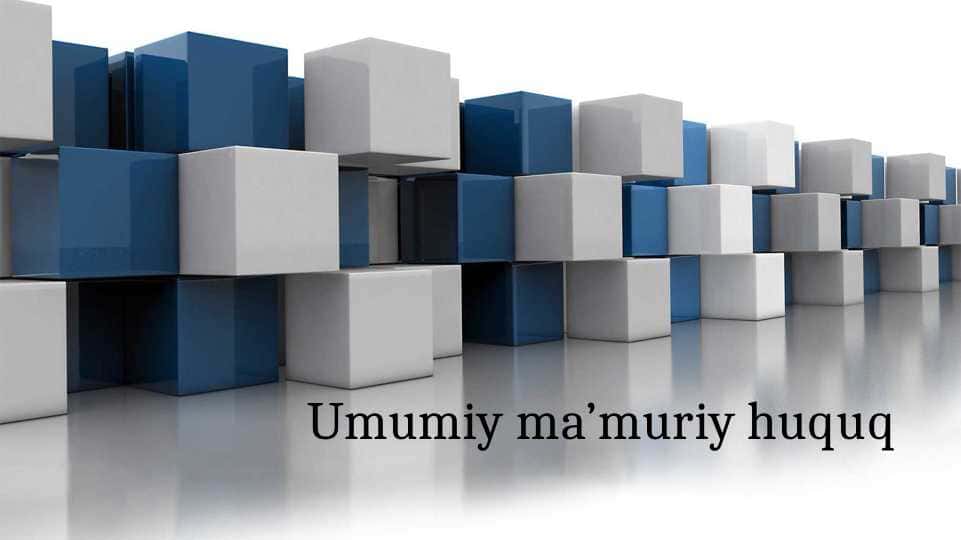 MA`MURIY HUQUQ 1