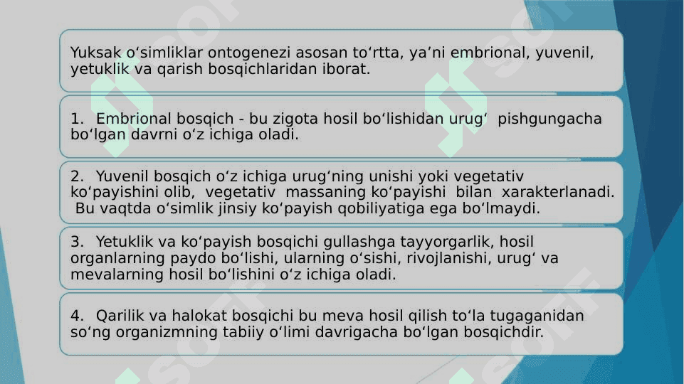 O'simliklar ontogenizining fiziologik tavsifi 6