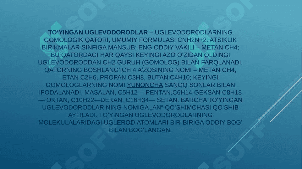 uglevodorodlarning molekulyar massalari bilan ularning xossalari orasidagi bog’liqligi 3