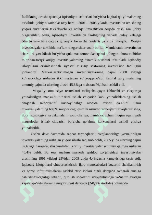 Ijtimoiy ishlab chiqarish,uning milliy iqtisodiy taraqqiyotdagi o`rni. 8