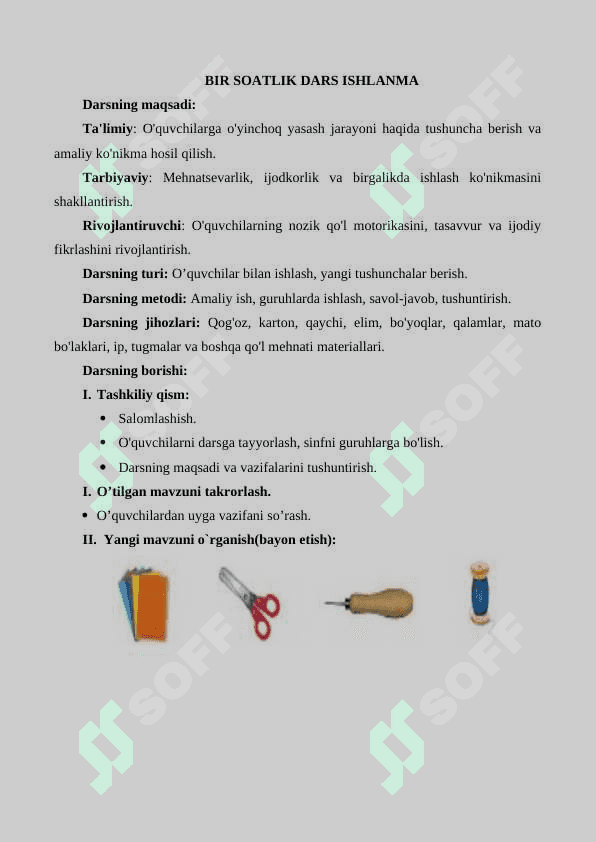 O’YINCHOQ YASASH MAVZUSIDA TAYYORLAGAN 2