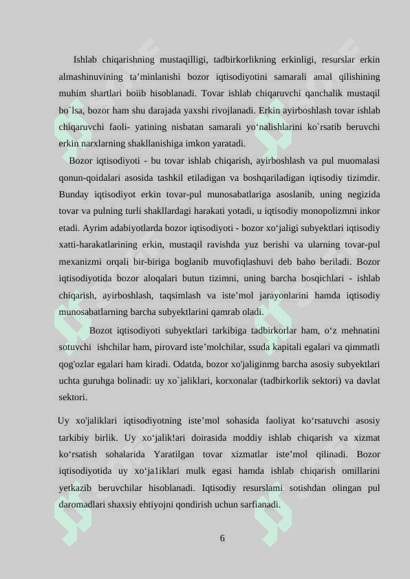 Iqtisodiyotni Tartiblashning Bozor Mexanizmi 6