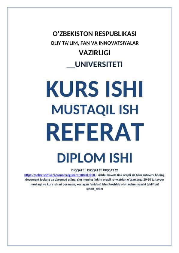 Ish  xaqqi: moxiyati, turlari va prinsiplari.
